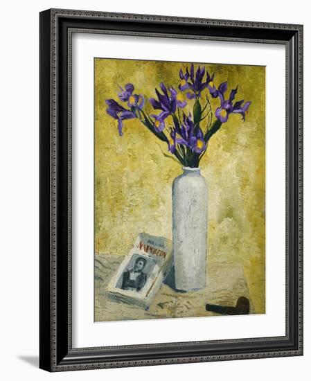 Irises in a Tall Vase, 1928-Christopher Wood-Framed Giclee Print