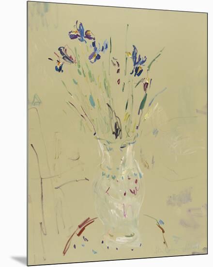 Irises in an Old Vase-Lilia Orlova Holmes-Mounted Giclee Print