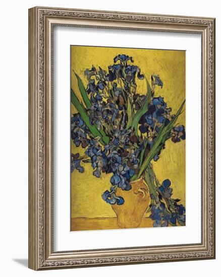 Irises in Vase-Vincent van Gogh-Framed Art Print