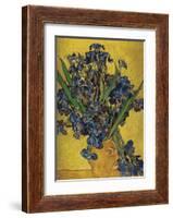 Irises in Vase-Vincent van Gogh-Framed Art Print