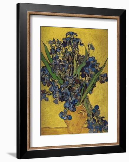 Irises in Vase-Vincent van Gogh-Framed Art Print