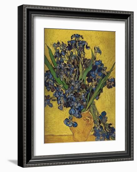 Irises in Vase-Vincent van Gogh-Framed Art Print