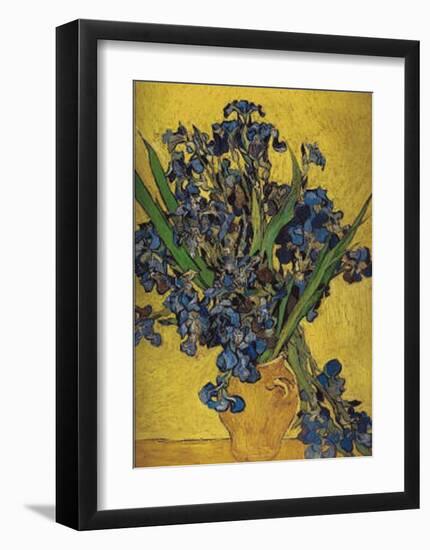 Irises in Vase-Vincent van Gogh-Framed Art Print