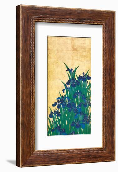 Irises, Japanese-Ogata Korin-Framed Premium Giclee Print