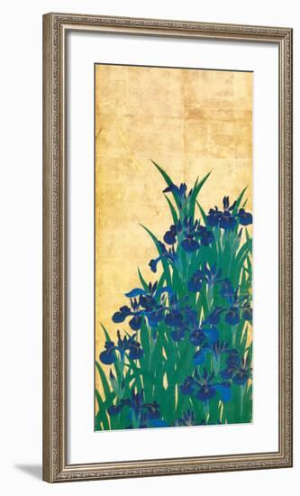 Irises, Japanese-Ogata Korin-Framed Premium Giclee Print