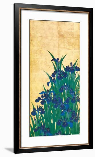 Irises, Japanese-Ogata Korin-Framed Premium Giclee Print