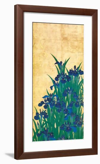 Irises, Japanese-Ogata Korin-Framed Premium Giclee Print