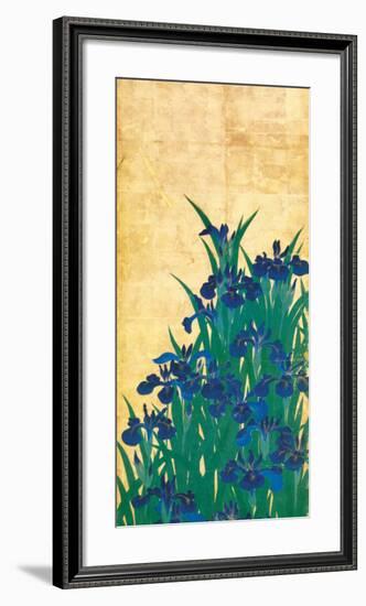 Irises, Japanese-Ogata Korin-Framed Premium Giclee Print