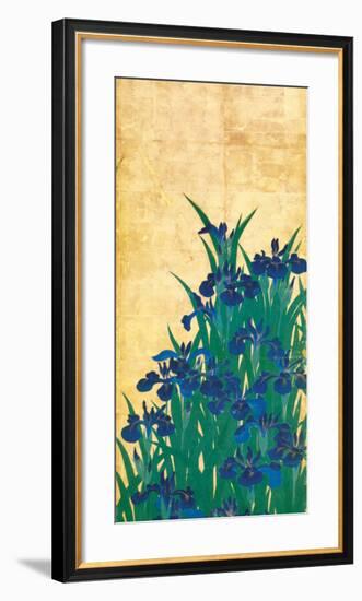 Irises, Japanese-Ogata Korin-Framed Premium Giclee Print