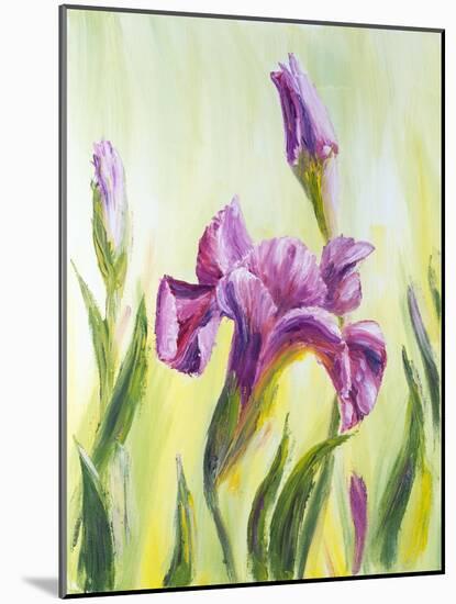 Irises, Oil Painting On Canvas-Valenty-Mounted Art Print