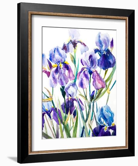 Irises-Suren Nersisyan-Framed Art Print