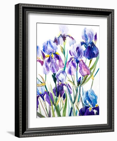 Irises-Suren Nersisyan-Framed Art Print