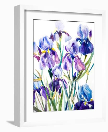 Irises-Suren Nersisyan-Framed Art Print