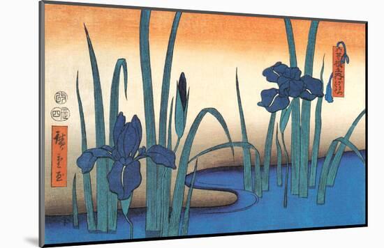 Irises-Utagawa Hiroshige-Mounted Art Print