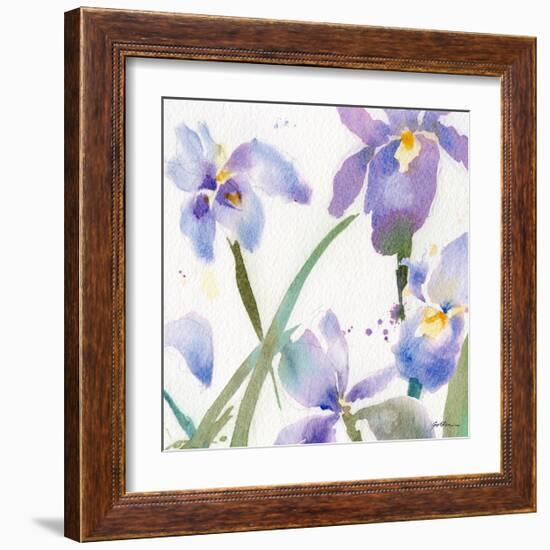 Irises-Sheila Golden-Framed Art Print