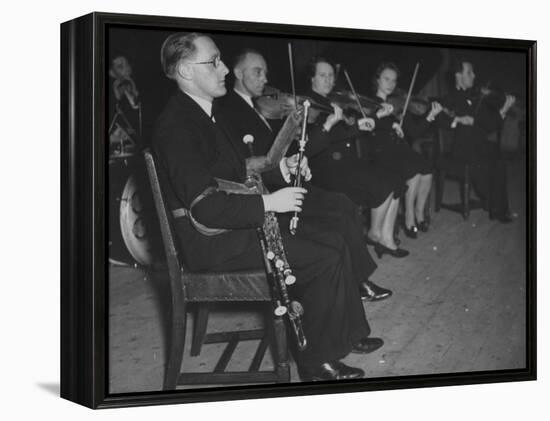 Irish Bagpipes Being Worked by a Bellows from the Elbow-Hans Wild-Framed Premier Image Canvas