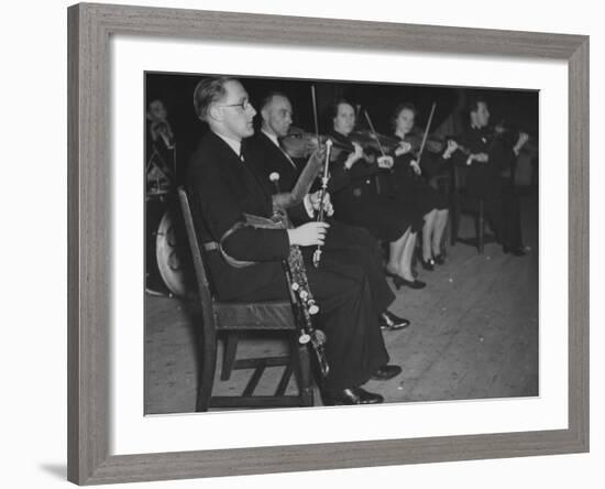 Irish Bagpipes Being Worked by a Bellows from the Elbow-Hans Wild-Framed Premium Photographic Print