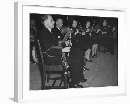 Irish Bagpipes Being Worked by a Bellows from the Elbow-Hans Wild-Framed Premium Photographic Print