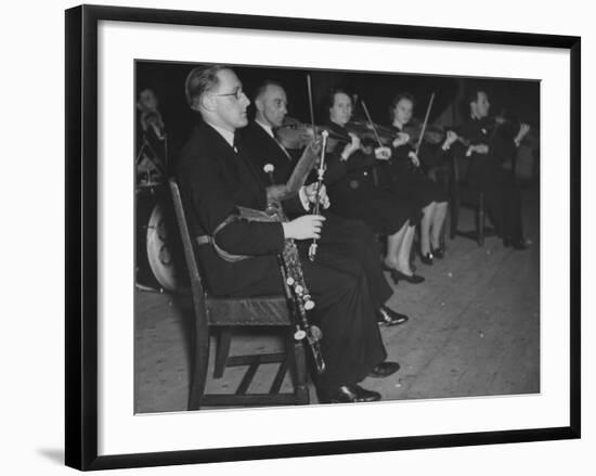 Irish Bagpipes Being Worked by a Bellows from the Elbow-Hans Wild-Framed Premium Photographic Print