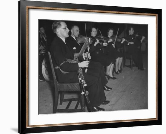 Irish Bagpipes Being Worked by a Bellows from the Elbow-Hans Wild-Framed Premium Photographic Print