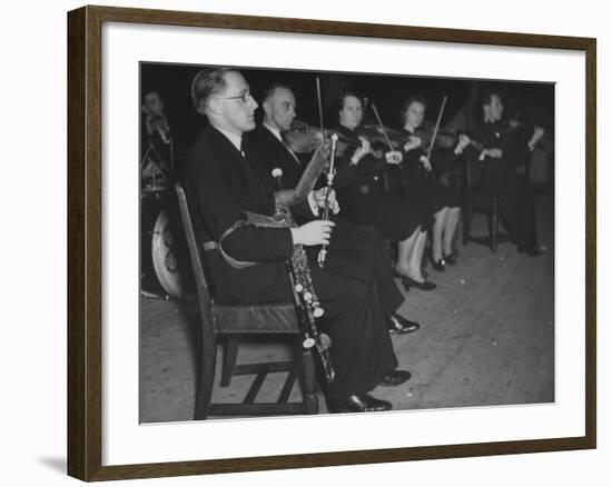 Irish Bagpipes Being Worked by a Bellows from the Elbow-Hans Wild-Framed Premium Photographic Print