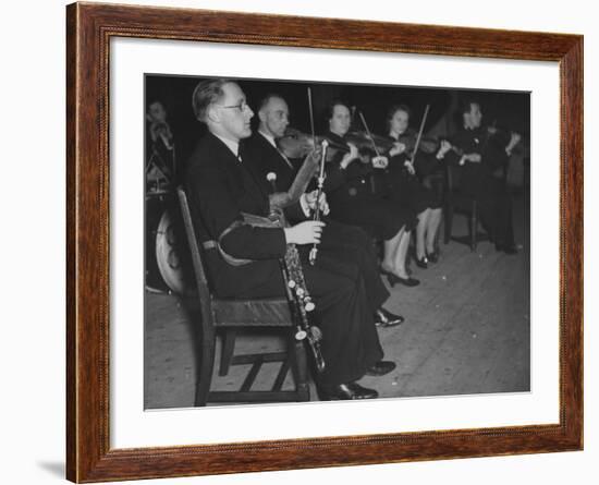 Irish Bagpipes Being Worked by a Bellows from the Elbow-Hans Wild-Framed Premium Photographic Print