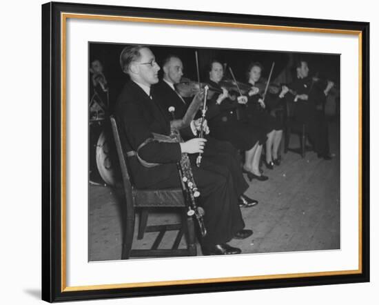 Irish Bagpipes Being Worked by a Bellows from the Elbow-Hans Wild-Framed Premium Photographic Print