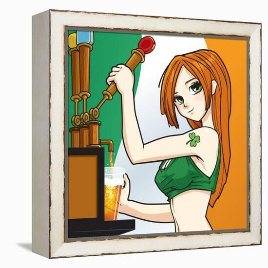 Irish Barmaid-Harry Briggs-Framed Premier Image Canvas