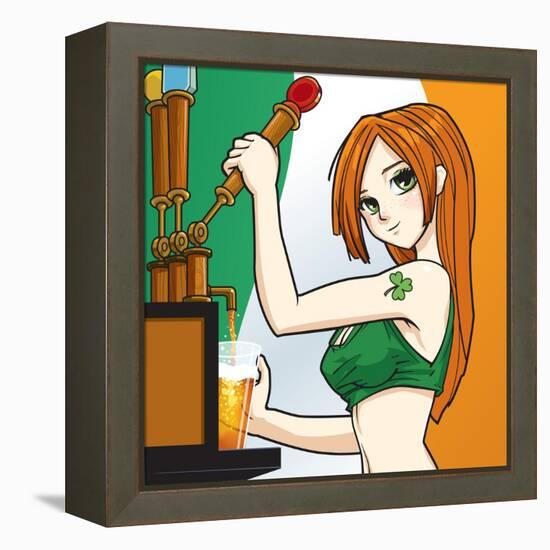 Irish Barmaid-Harry Briggs-Framed Premier Image Canvas