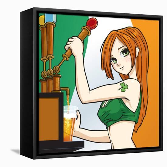 Irish Barmaid-Harry Briggs-Framed Premier Image Canvas