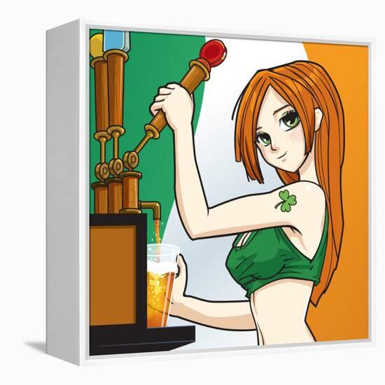 Irish Barmaid-Harry Briggs-Framed Premier Image Canvas