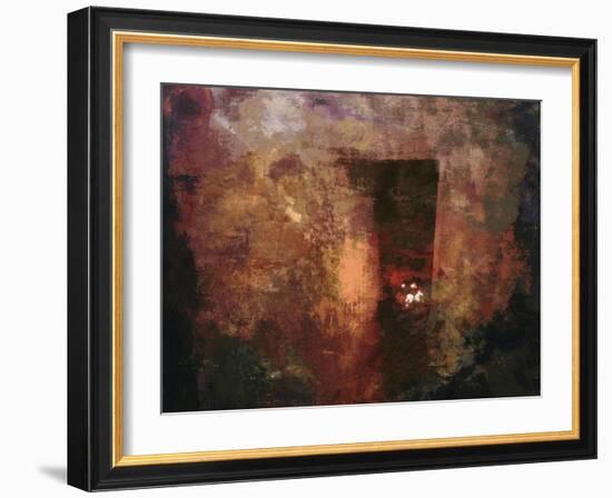 Irish Cottage Series - Front Door/Pink Wall with Turf Fire-Mark Gordon-Framed Giclee Print
