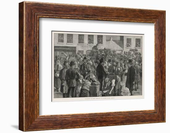Irish Emigrants Preparing to Sail to America from Clifden County Galway-A. O'kelly-Framed Photographic Print