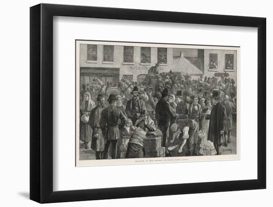 Irish Emigrants Preparing to Sail to America from Clifden County Galway-A. O'kelly-Framed Photographic Print