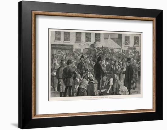 Irish Emigrants Preparing to Sail to America from Clifden County Galway-A. O'kelly-Framed Photographic Print