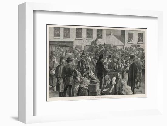 Irish Emigrants Preparing to Sail to America from Clifden County Galway-A. O'kelly-Framed Photographic Print