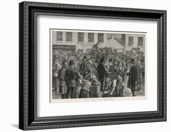 Irish Emigrants Preparing to Sail to America from Clifden County Galway-A. O'kelly-Framed Photographic Print