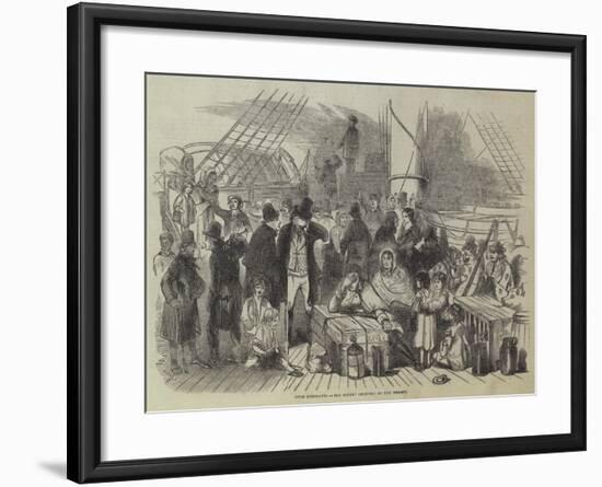 Irish Emigrants, the Recent Collision on the Mersey-null-Framed Giclee Print