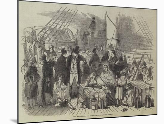 Irish Emigrants, the Recent Collision on the Mersey-null-Mounted Giclee Print