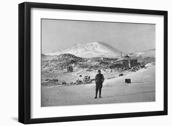 Irish Explorer Ernest Shackleton at the Cape Royds Base Camp, Antarctica, 1908-null-Framed Giclee Print