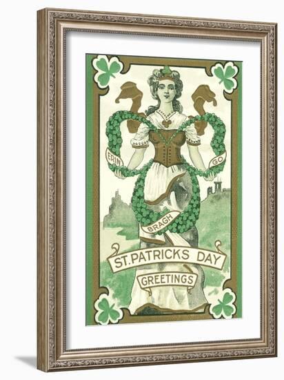 Irish Lass, Erin Go Bragh-null-Framed Art Print