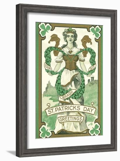 Irish Lass, Erin Go Bragh-null-Framed Art Print