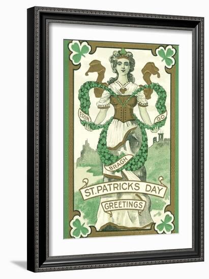 Irish Lass, Erin Go Bragh-null-Framed Art Print