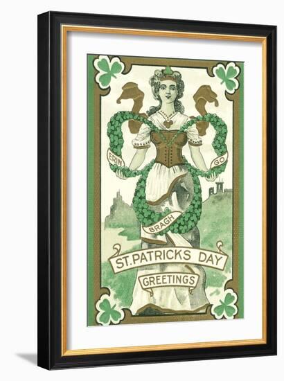 Irish Lass, Erin Go Bragh-null-Framed Art Print