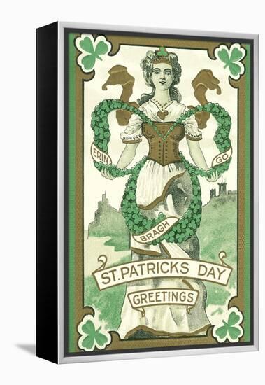 Irish Lass, Erin Go Bragh-null-Framed Stretched Canvas