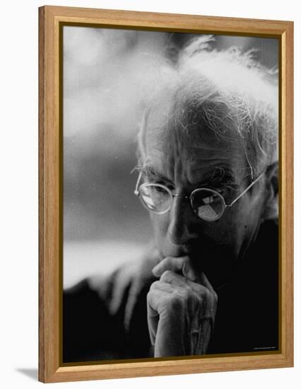 Irish Playwright Sean O'Casey at Home-Gjon Mili-Framed Premier Image Canvas