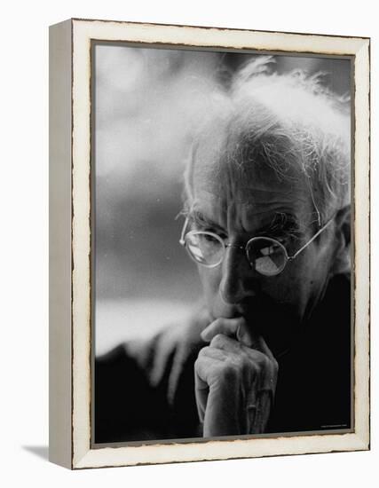 Irish Playwright Sean O'Casey at Home-Gjon Mili-Framed Premier Image Canvas