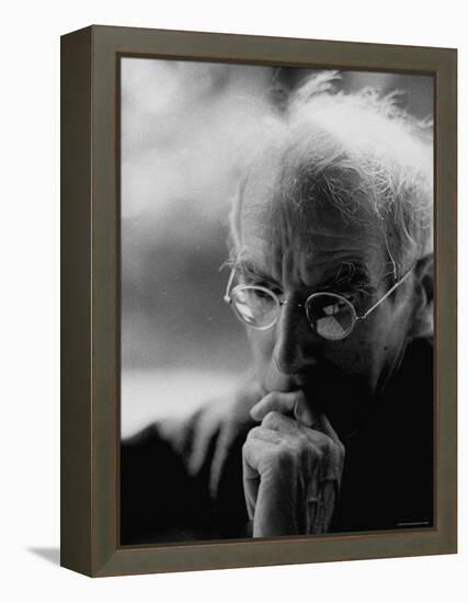 Irish Playwright Sean O'Casey at Home-Gjon Mili-Framed Premier Image Canvas