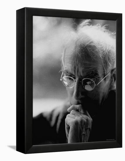 Irish Playwright Sean O'Casey at Home-Gjon Mili-Framed Premier Image Canvas