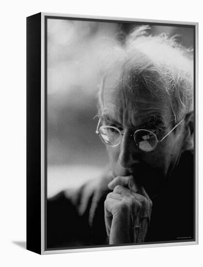 Irish Playwright Sean O'Casey at Home-Gjon Mili-Framed Premier Image Canvas